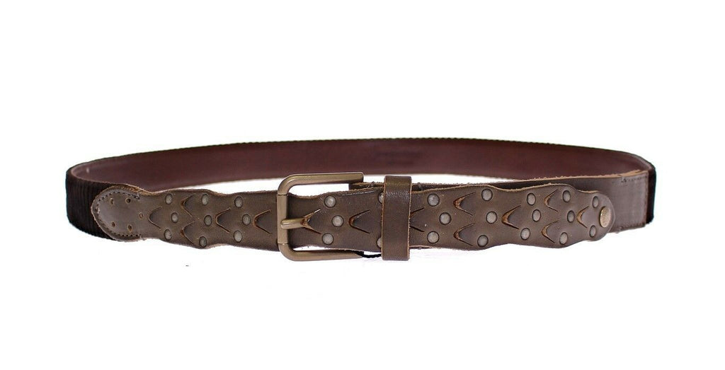 Dolce & Gabbana Brown Leather Logo Cintura Gürtel Belt - Zeiniez