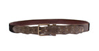 Dolce & Gabbana Brown Leather Logo Cintura Gürtel Belt - Zeiniez