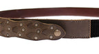 Dolce & Gabbana Brown Leather Logo Cintura Gürtel Belt - Zeiniez