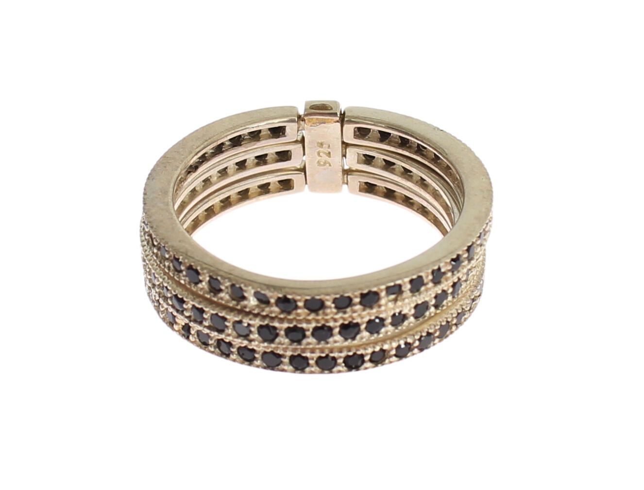 Nialaya Black CZ 925 Sterling Silver Womens Ring - Zeiniez