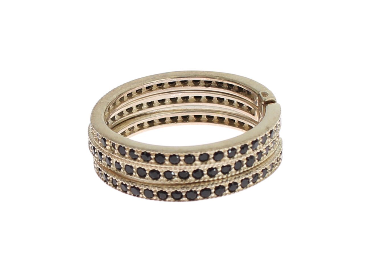 Nialaya Black CZ 925 Sterling Silver Womens Ring - Zeiniez