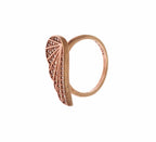 Nialaya Pink Gold 925 Silver Womens Clear CZ Ring - Zeiniez