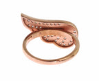 Nialaya Pink Gold 925 Silver Womens Clear CZ Ring - Zeiniez
