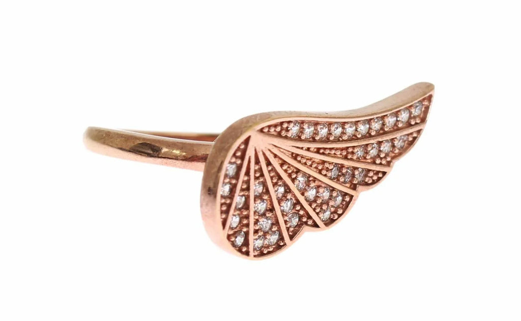 Nialaya Pink Gold 925 Silver Womens Clear CZ Ring - Zeiniez