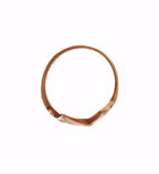 Nialaya Pink Gold 925 Silver Womens Clear Ring - Zeiniez