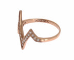 Nialaya Pink Gold 925 Silver Womens Clear Ring - Zeiniez