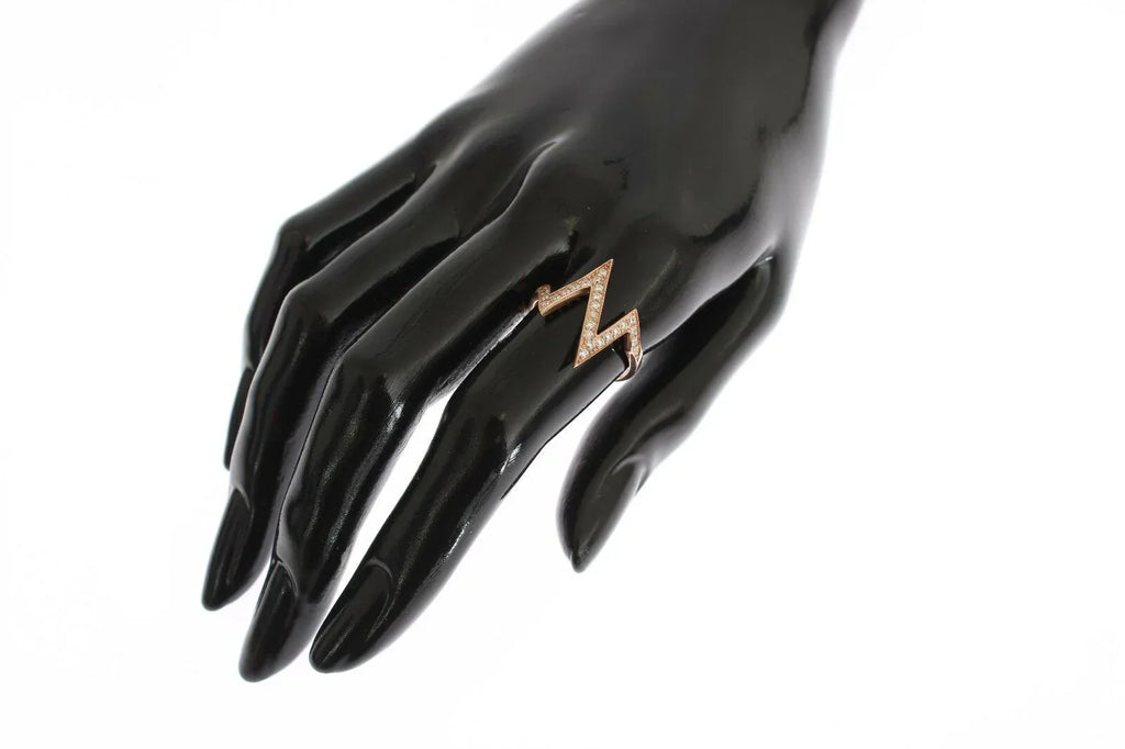 Nialaya Pink Gold 925 Silver Womens Clear Ring - Zeiniez