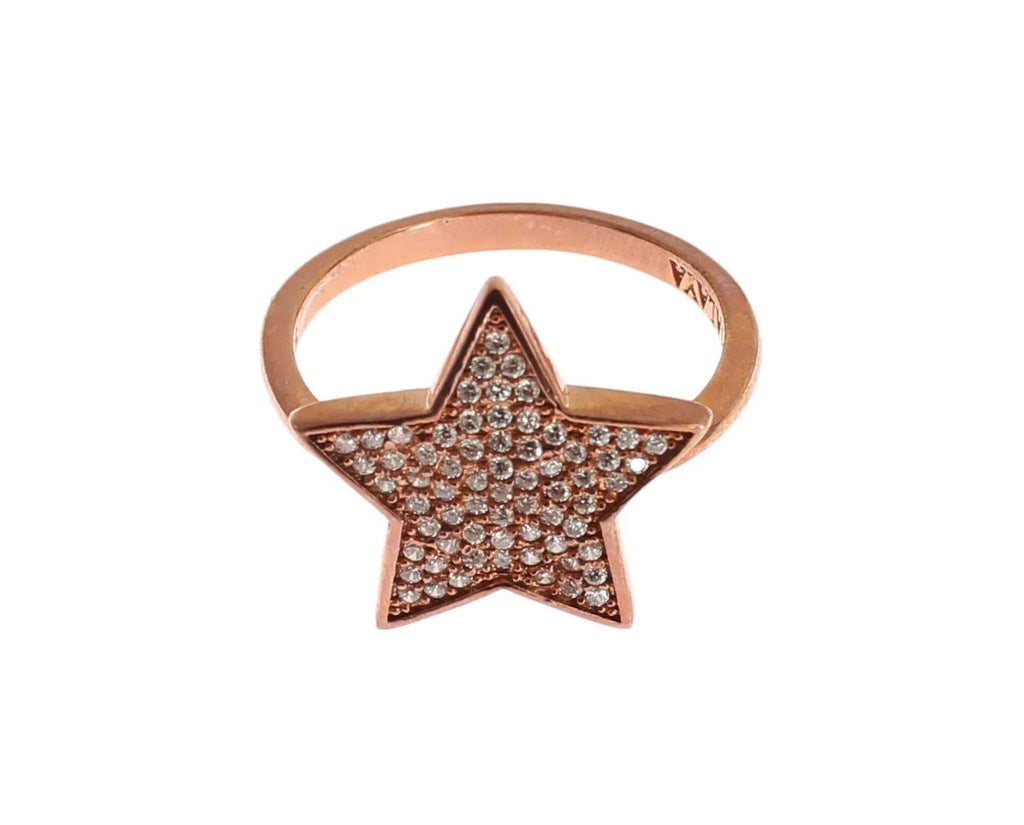 Nialaya Womens Clear CZ Star 925 Silver Ring - Zeiniez