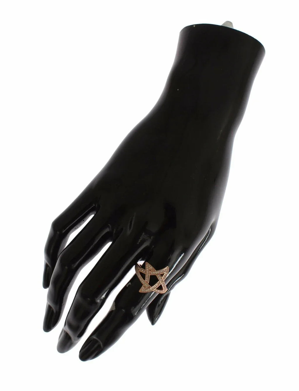 Nialaya Womens Clear CZ Gold 925 Silver Ring - Zeiniez