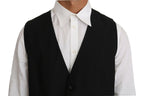 Dolce & Gabbana Black Solid Wool Silk Vest - Zeiniez