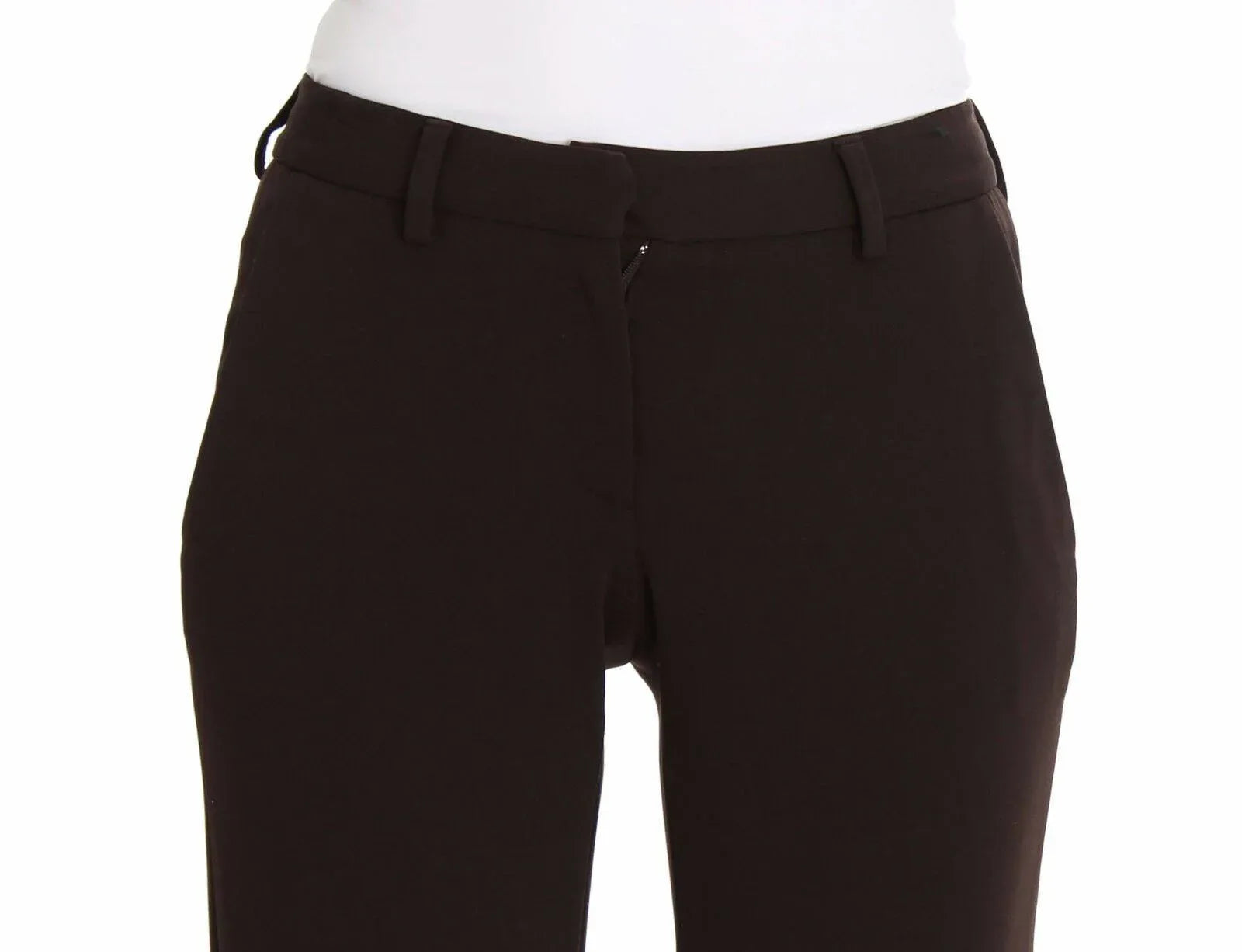 Ermanno Scervino Brown Stretch Casual Trousers Pants - Zeiniez