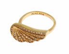 Nialaya Womens Clear CZ Gold 925 Silver Authentic Ring - Zeiniez