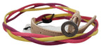 Costume National Multicolor Twisted Leather Circle Buckle Belt - Zeiniez
