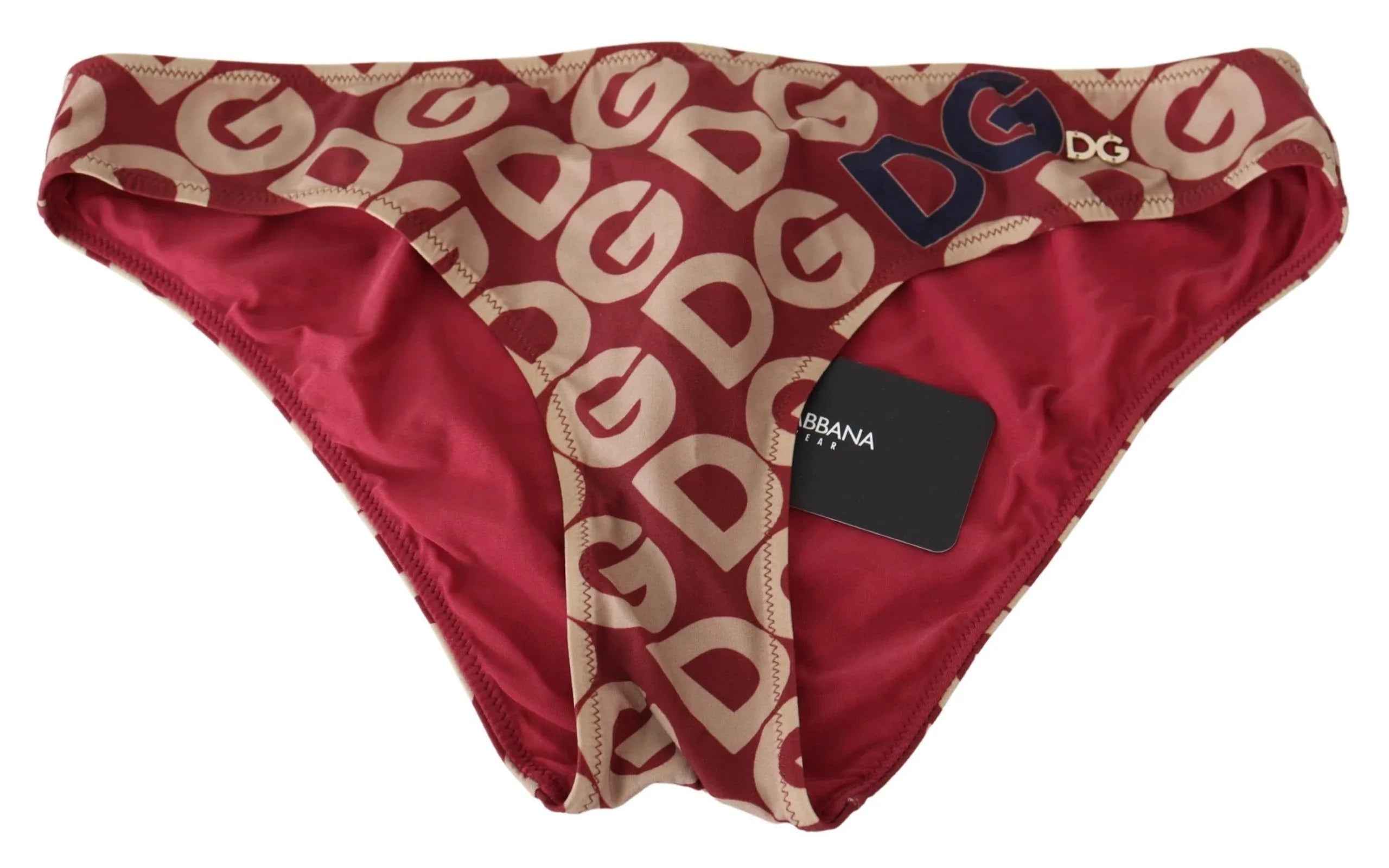 Dolce & Gabbana Multicolor DG Logo Print Bottom Beachwear Bikini Swimsuit - Zeiniez