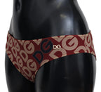 Dolce & Gabbana Multicolor DG Logo Print Bottom Beachwear Bikini Swimsuit - Zeiniez