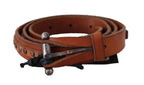 Scervino Street Brown Genuine Leather Rustic Silver Buckle Belt - Zeiniez