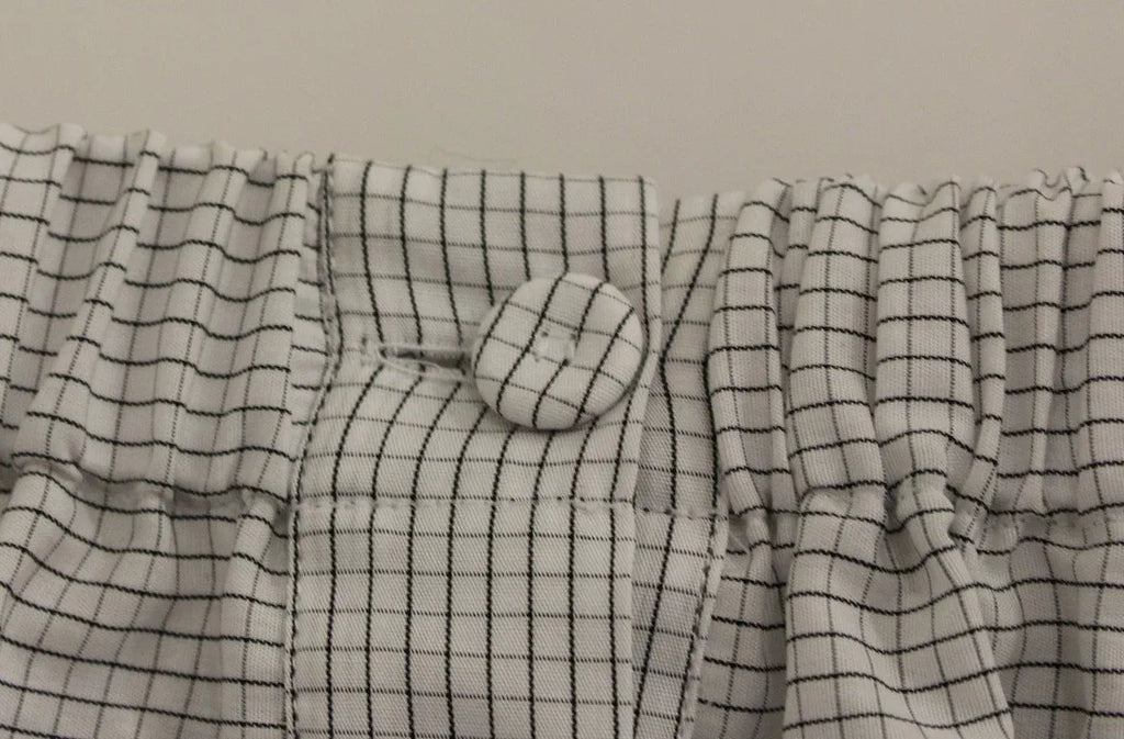 Andrea Incontri White Cotton Checkered Stretch Skirt - Zeiniez