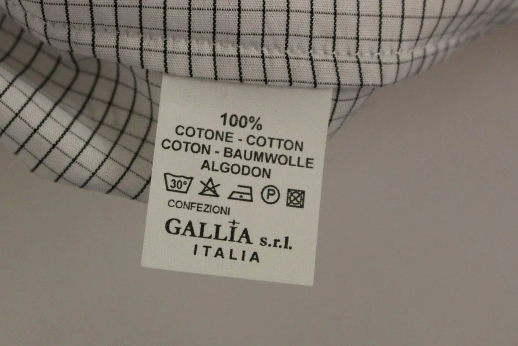 Andrea Incontri White Cotton Checkered Stretch Skirt - Zeiniez