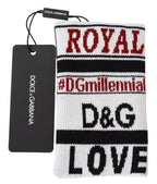 Dolce & Gabbana Multicolor Wool Knit D&G Love Wristband Wrap - Zeiniez