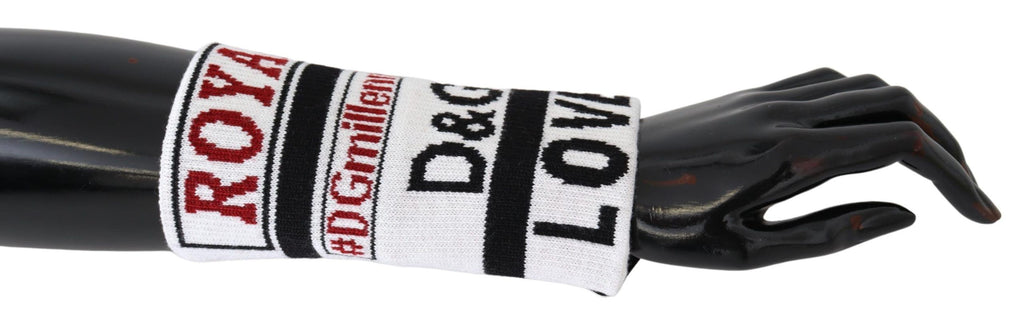 Dolce & Gabbana Multicolor Wool Knit D&G Love Wristband Wrap - Zeiniez