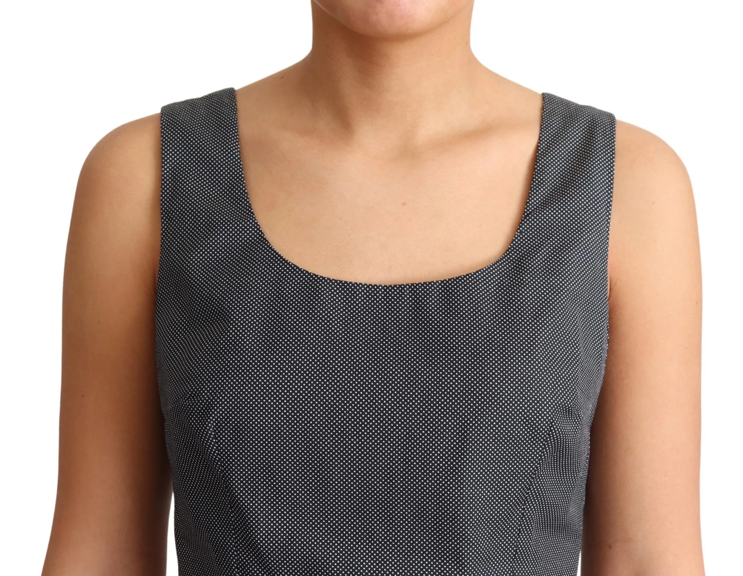 Dolce & Gabbana Black Polka Dotted Cotton A-Line Dress - Zeiniez