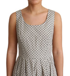 Dolce & Gabbana Beige Polka Dotted Cotton A-Line Dress - Zeiniez