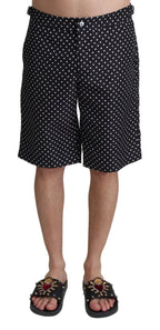 Dolce & Gabbana Black Polka Dots Beachwear Shorts Swimwear - Zeiniez
