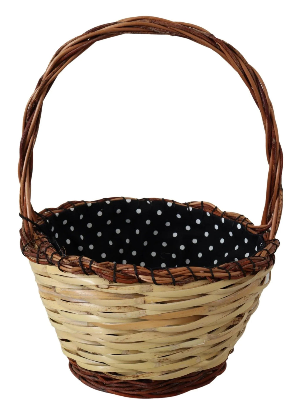 Dolce & Gabbana Beige Wood Wicker Rattan Basket Tote Bag - Zeiniez