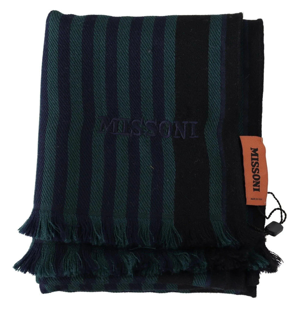 Missoni Multicolor Striped Wool Unisex Neck Wrap Shawl - Zeiniez