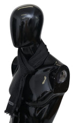 Missoni Black Wool Knit Unisex Neck Wrap Scarf - Zeiniez