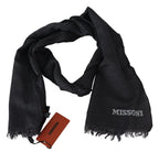 Missoni Black Wool Knit Unisex Neck Wrap Scarf - Zeiniez