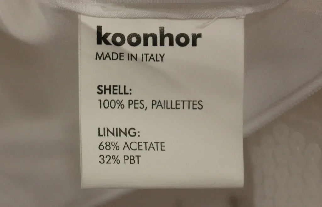 Koonhor White Sequined Straight Pencil Skirt - Zeiniez