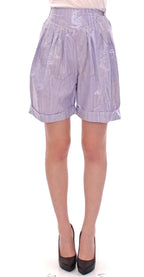 Licia Florio Purple Above-Knee Wrap Shorts - Zeiniez