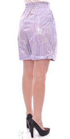 Licia Florio Purple Above-Knee Wrap Shorts - Zeiniez