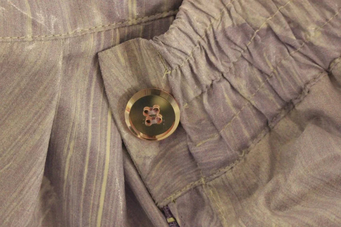 Licia Florio Purple Above-Knee Wrap Shorts - Zeiniez