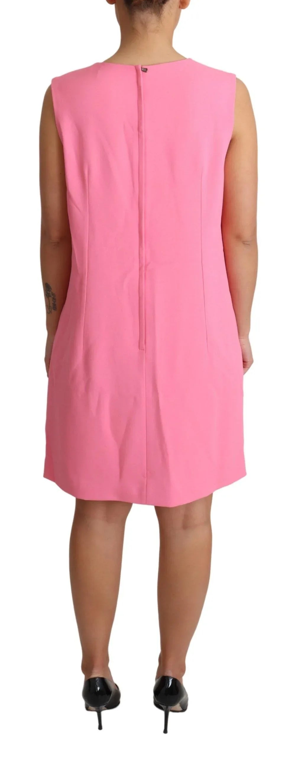 Dolce & Gabbana Pink Shift Sleeveless Knee Length Dress - Zeiniez