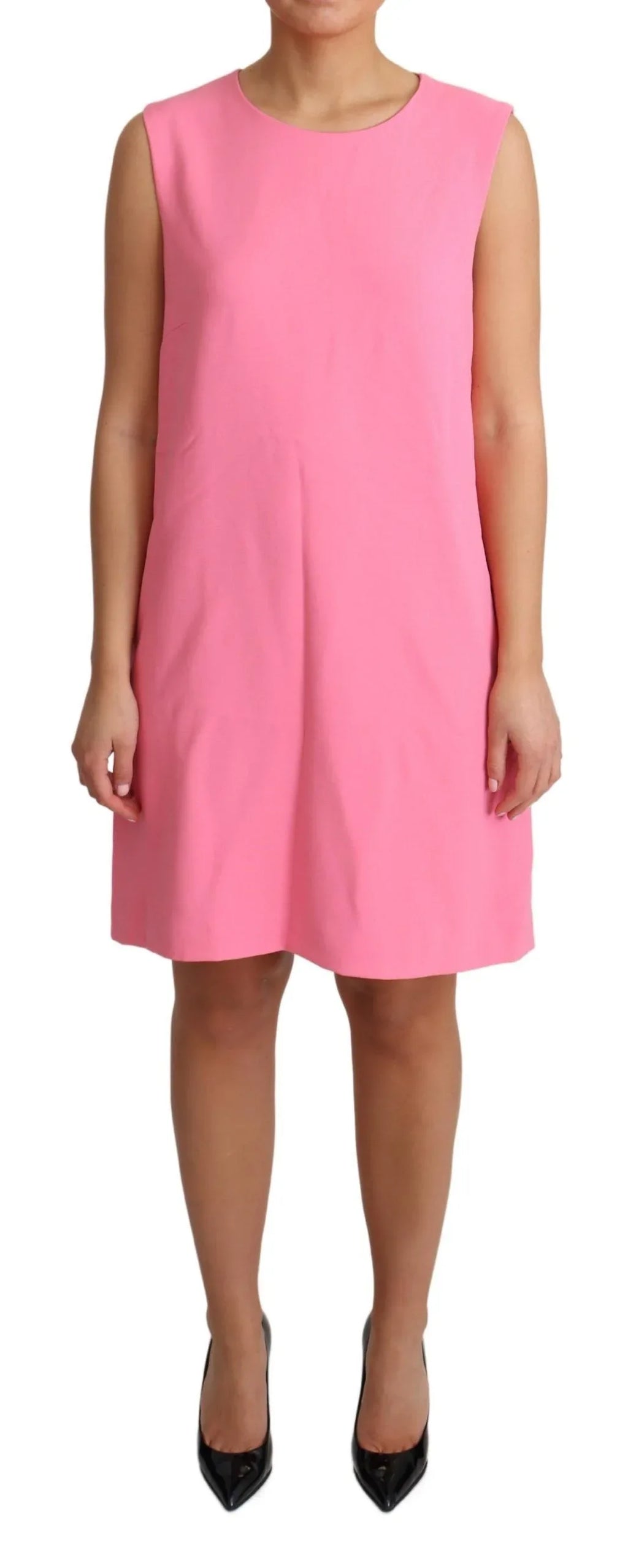 Dolce & Gabbana Pink Shift Sleeveless Knee Length Dress - Zeiniez