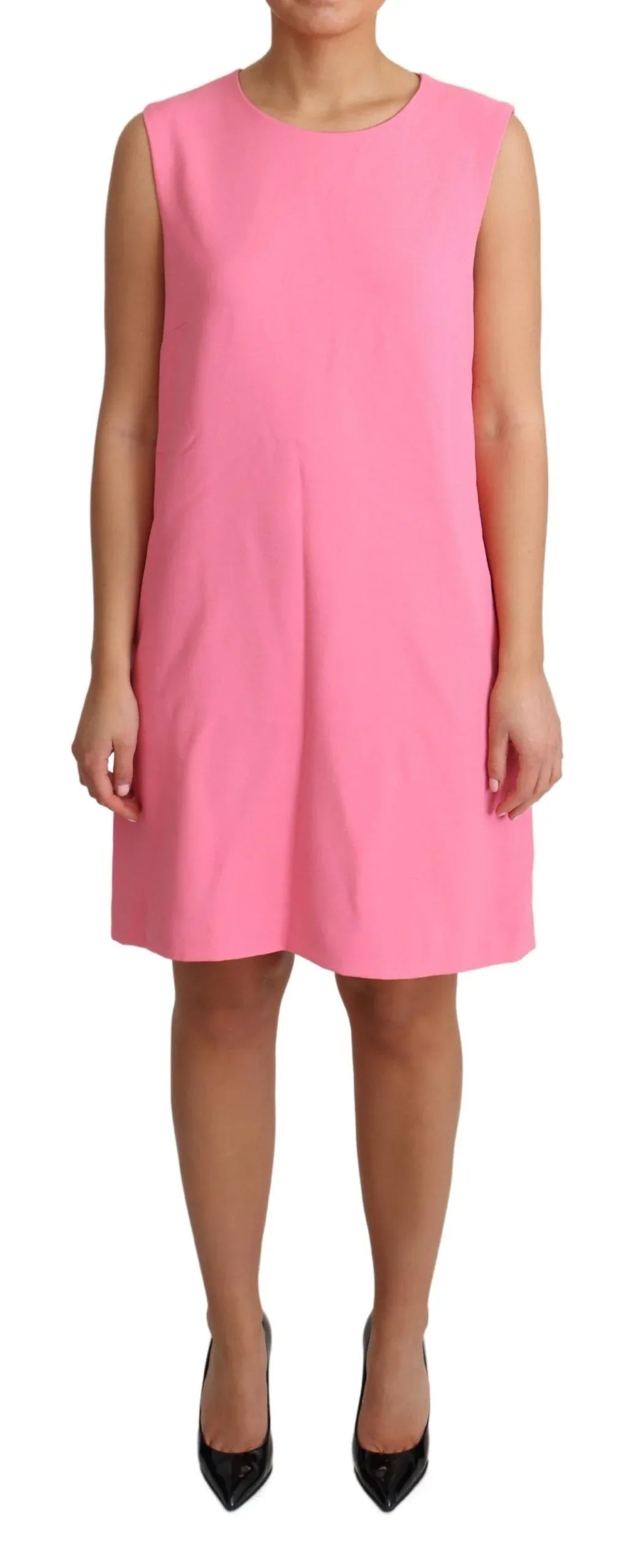 Dolce & Gabbana Pink Shift Sleeveless Knee Length Dress - Zeiniez
