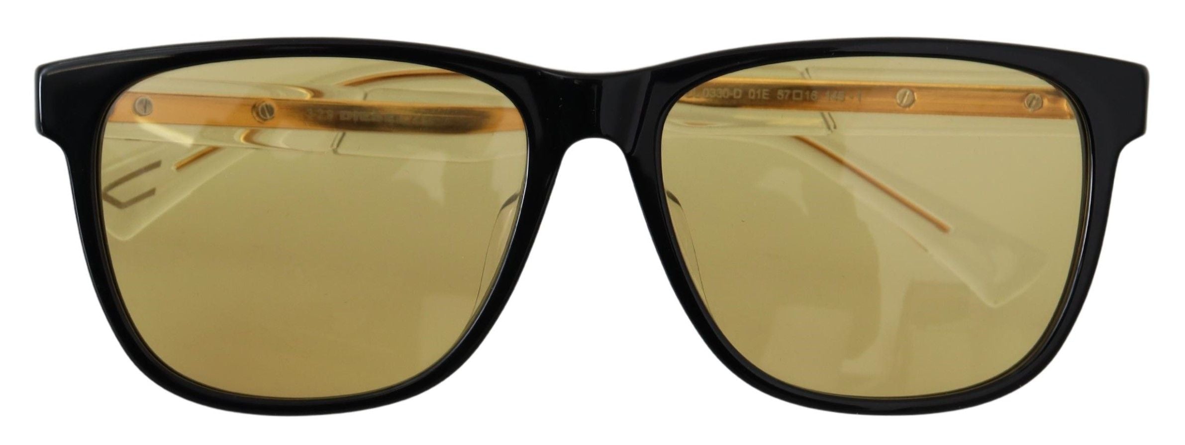 Diesel Black Frame DL0330-D 01E 57 Yellow Transparent Lenses Sunglasses - Zeiniez
