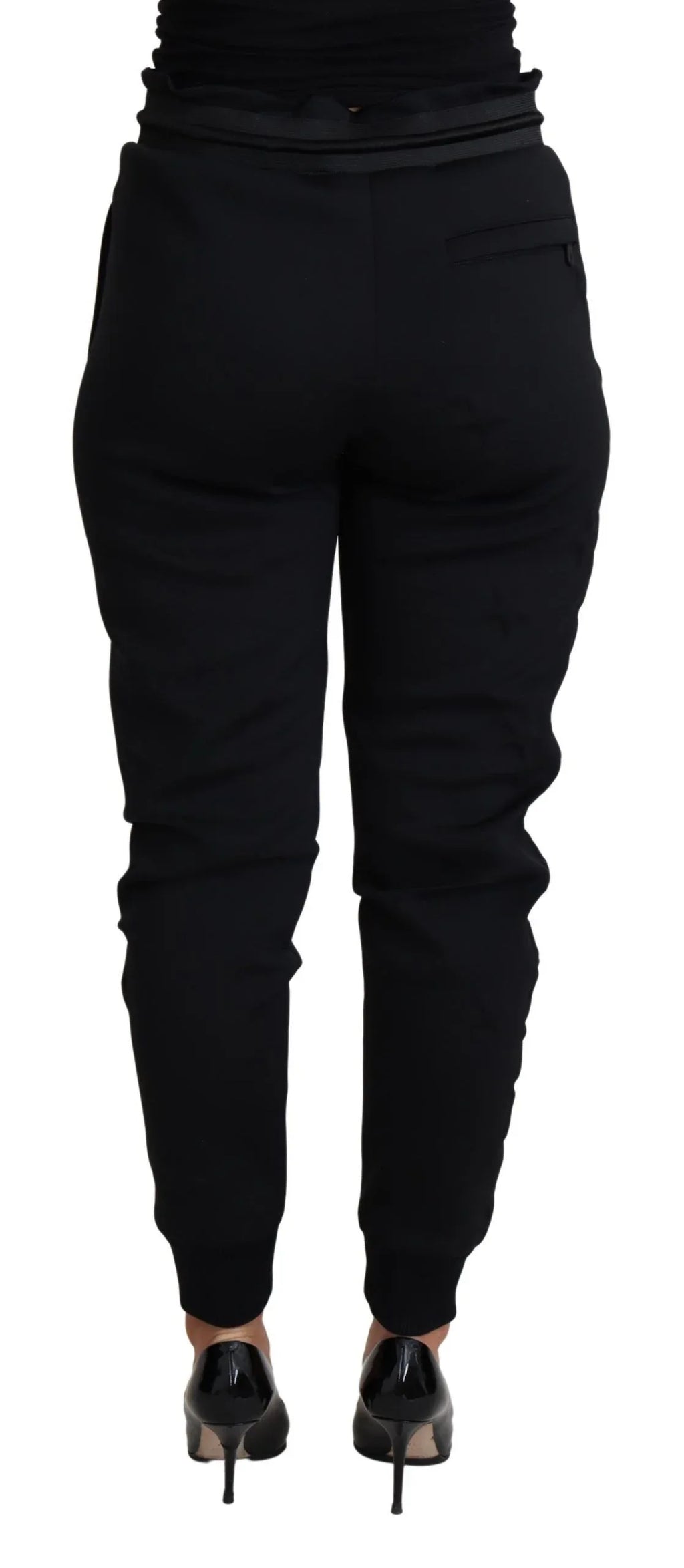 Dolce & Gabbana Black Polyester Neoprene Jogger Trouser Pants - Zeiniez