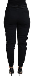 Dolce & Gabbana Black Polyester Neoprene Jogger Trouser Pants - Zeiniez