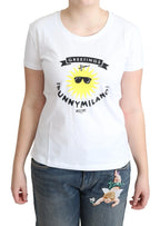 Moschino White Cotton Sunny Milano Print T-shirt - Zeiniez