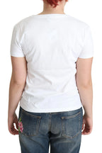 Moschino White Cotton Come Play 4 Us Print Tops T-shirt - Zeiniez