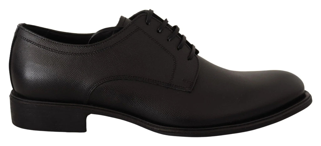 Dolce & Gabbana Black Leather Lace Up Mens Formal Derby Shoes - Zeiniez