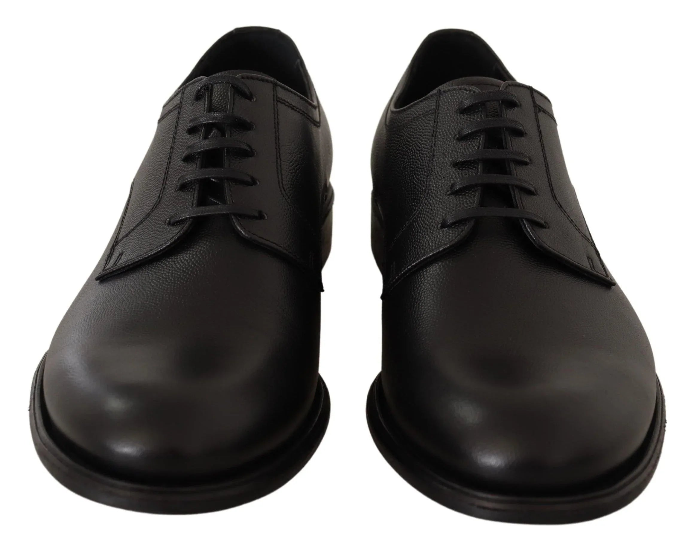 Dolce & Gabbana Black Leather Lace Up Mens Formal Derby Shoes - Zeiniez