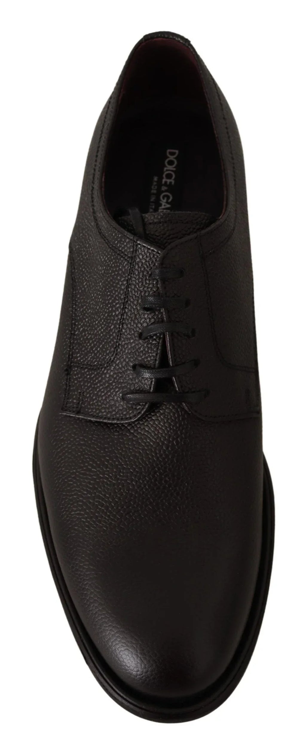 Dolce & Gabbana Black Leather Lace Up Mens Formal Derby Shoes - Zeiniez