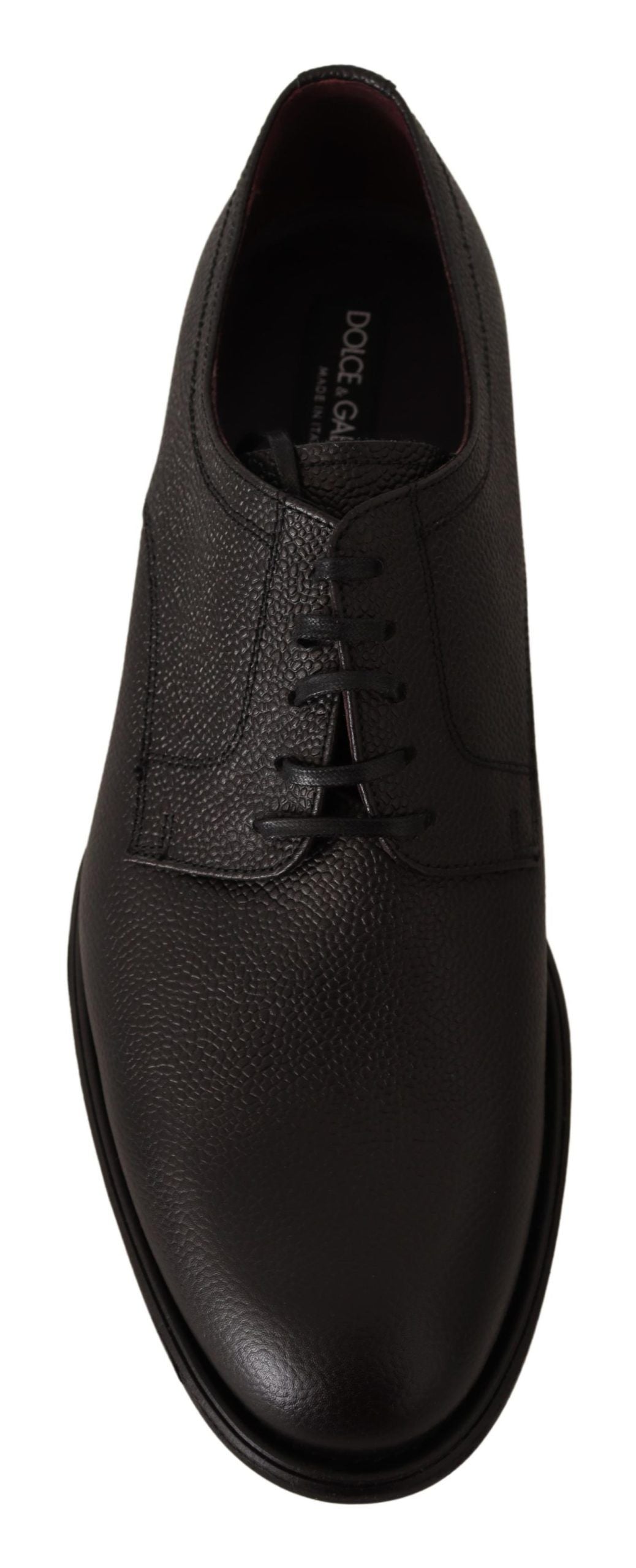 Dolce & Gabbana Black Leather Lace Up Mens Formal Derby Shoes - Zeiniez