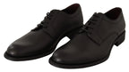Dolce & Gabbana Black Leather Lace Up Mens Formal Derby Shoes - Zeiniez