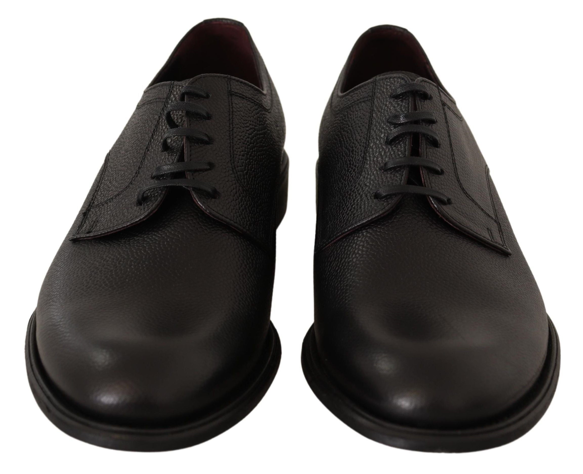 Dolce & Gabbana Black Leather Lace Up Mens Formal Derby Shoes - Zeiniez