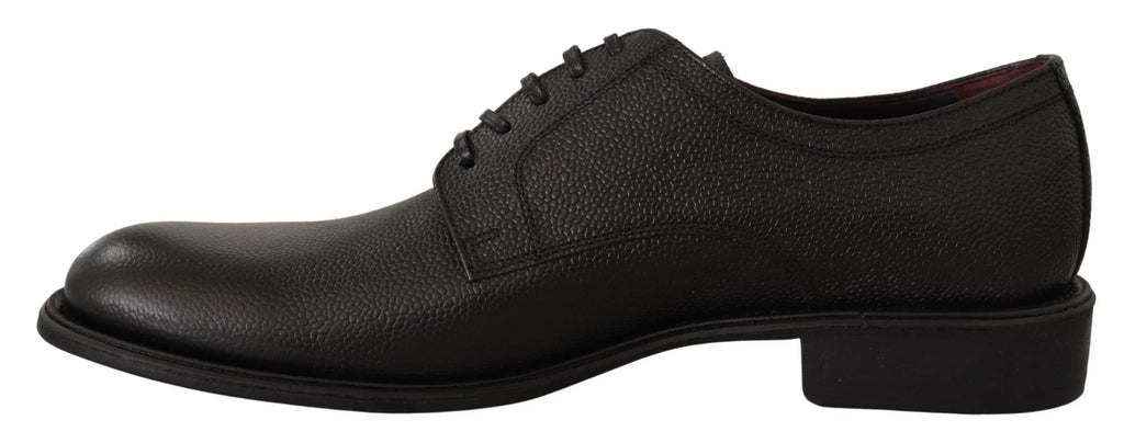 Dolce & Gabbana Black Leather Lace Up Mens Formal Derby Shoes - Zeiniez
